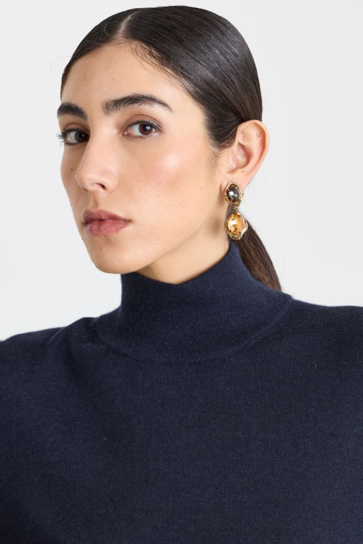 Pull à col roulé - BLEU - Intrend - 3