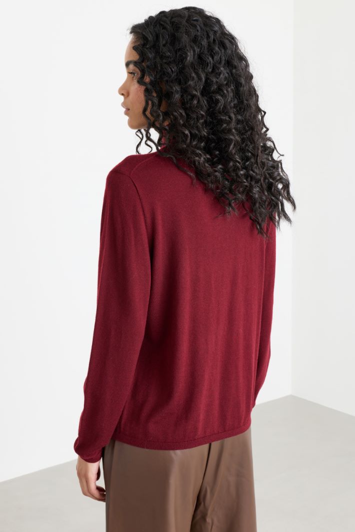 Pull à col roulé - BORDEAUX - Intrend - 4