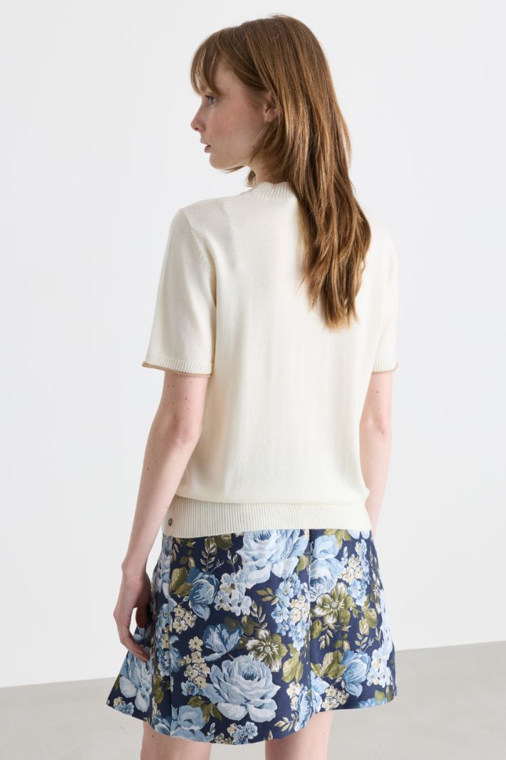 High-neck jumper - WHITE - Intrend - 4