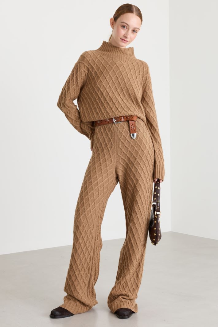 Maglia a trecce - CAMMELLO - Intrend