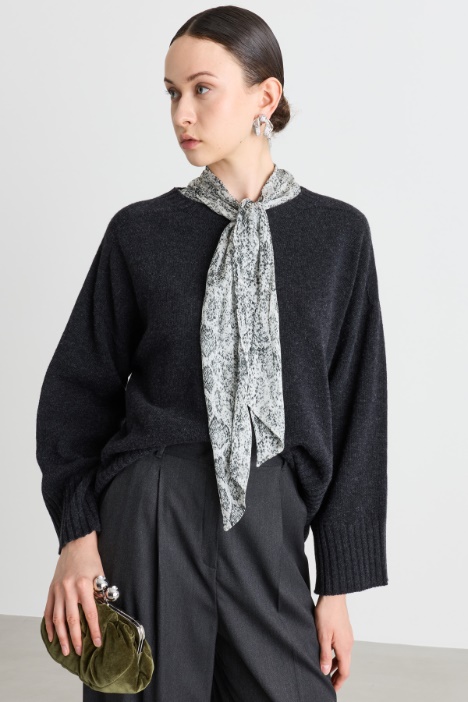 Rib-trimmed jumper - Intrend