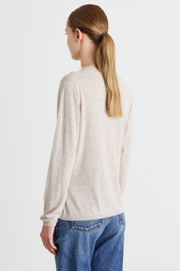 Rundhalspullover - BEIGE - Intrend - 4