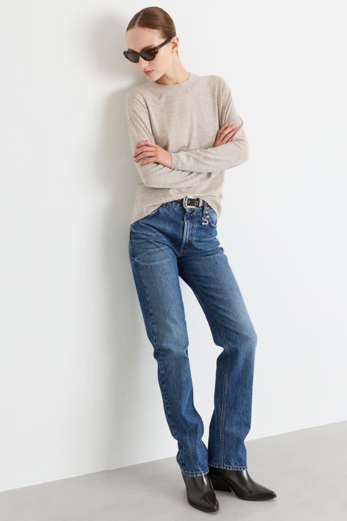Rundhalspullover - BEIGE - Intrend