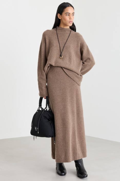 Maglia boxy con collo a cratere - Intrend