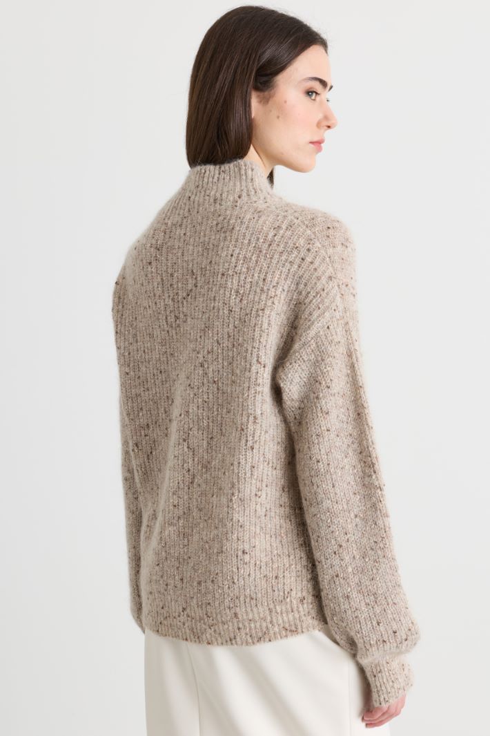 Pullover mit Trichterkragen - BEIGE - Intrend - 4
