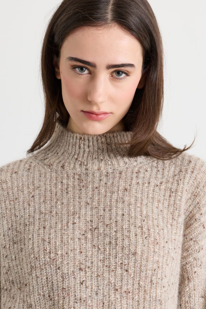 Pullover mit Trichterkragen - BEIGE - Intrend - 3