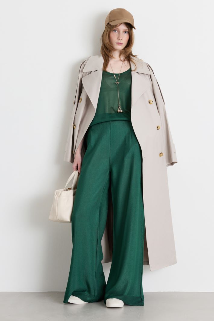 Knitted top - GREEN - Intrend