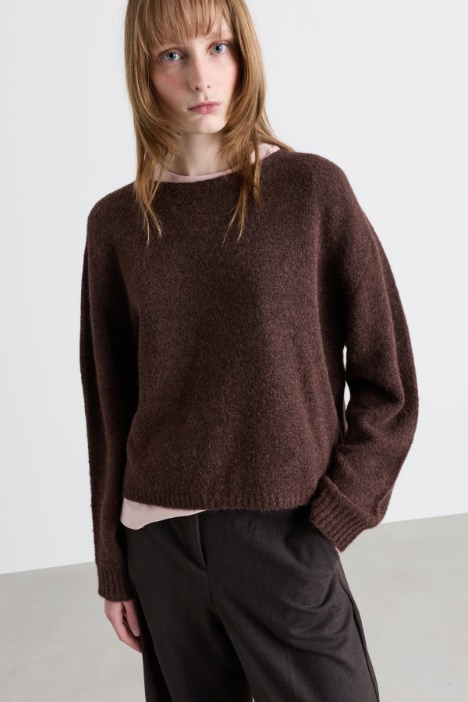 Stretch crew-neck jumper - Intrend