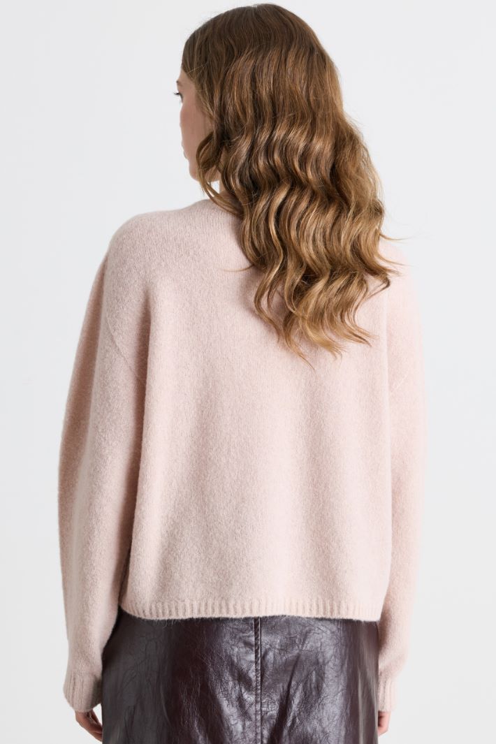 Maglia girocollo stretch - ROSA - Intrend - 4