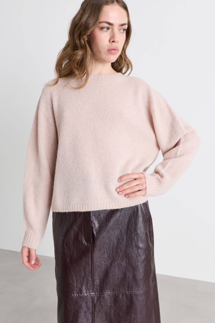 Maglia girocollo stretch - ROSA - Intrend - 2