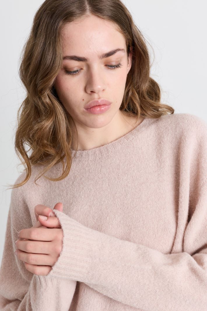 Maglia girocollo stretch - ROSA - Intrend - 3