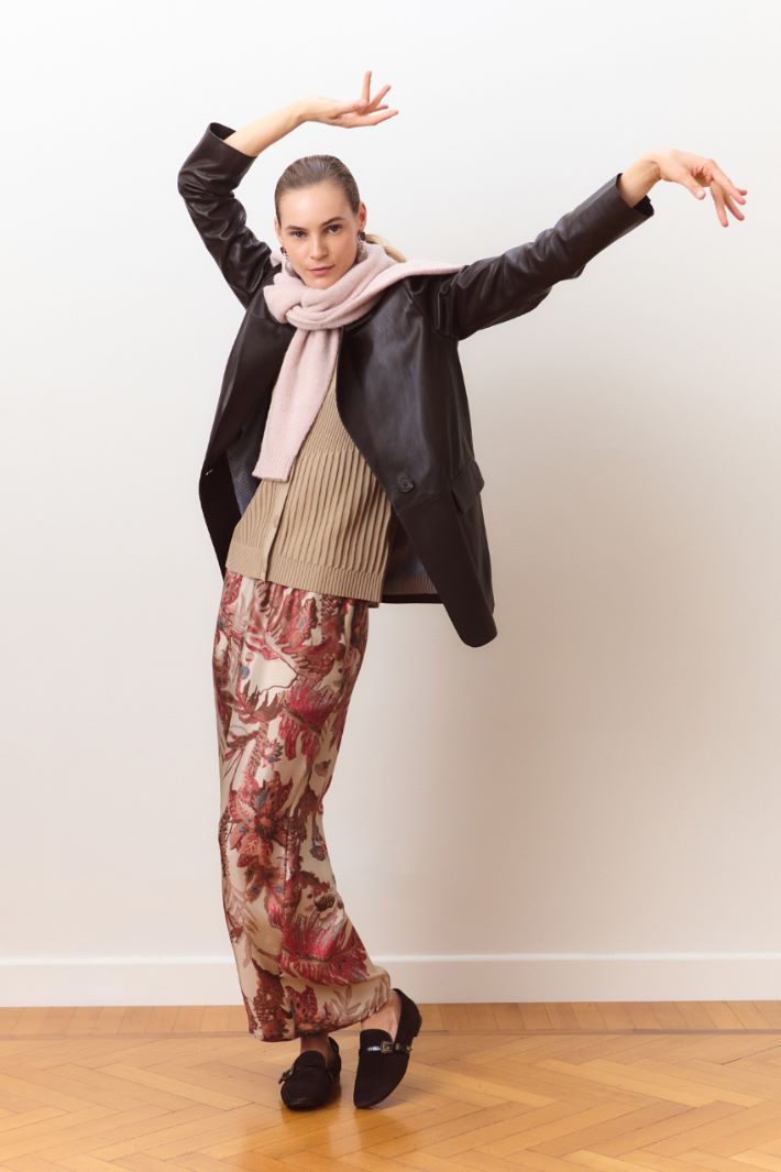 Stretch crew-neck jumper - PINK - Intrend - 5
