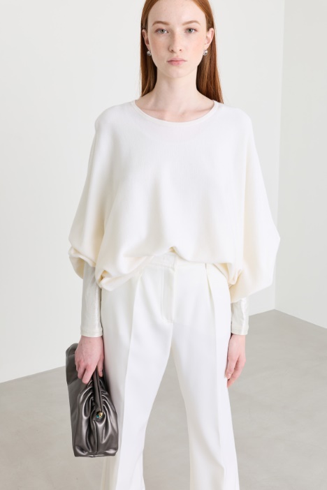 Drawstring-sleeve jumper - Intrend