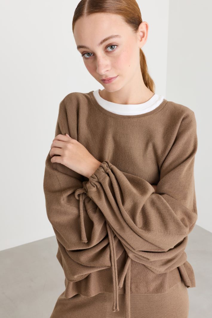 Maglia con maniche a coulisse - CAMMELLO - Intrend - 3