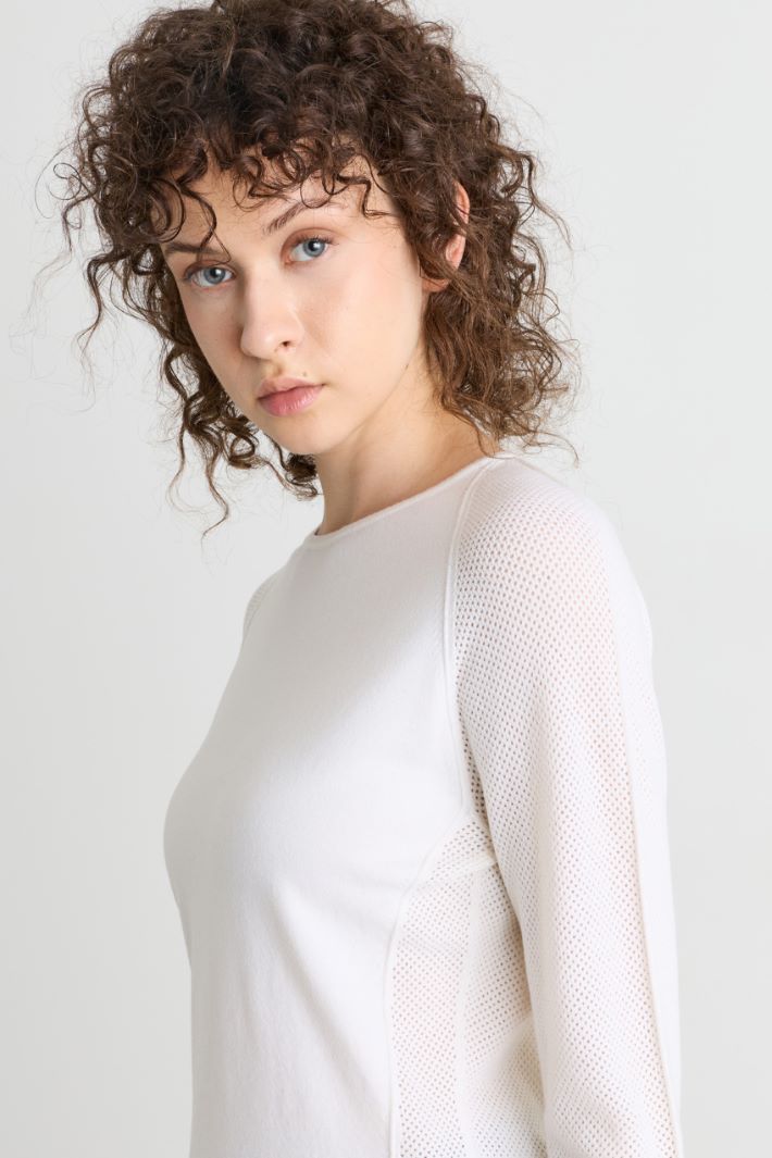 Maglia aderente con maniche raglan - BIANCO - Intrend - 3
