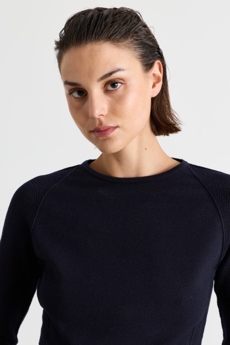 Maglia aderente in lana