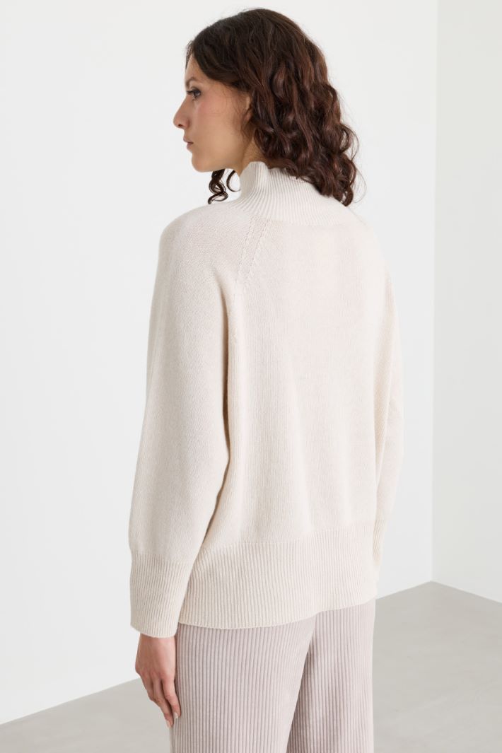Maglia con collo alto - BIANCO - Intrend - 4