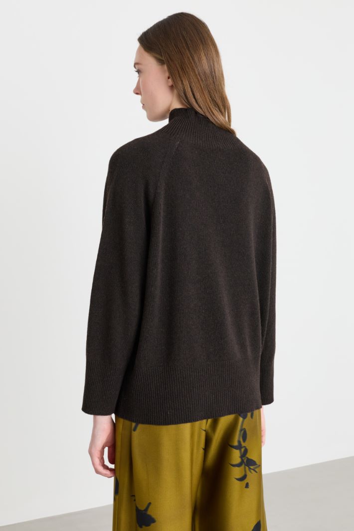 Maglia con collo alto - MARRONE - Intrend - 4
