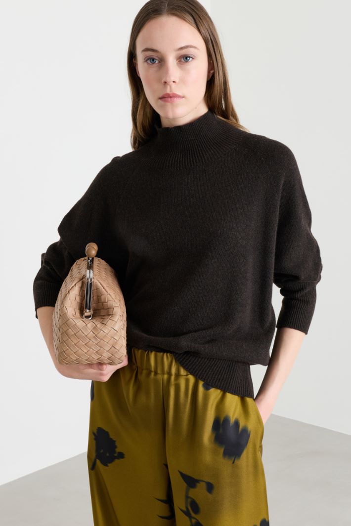 Maglia con collo alto - MARRONE - Intrend - 2