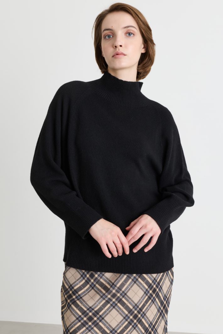 Maglia con collo alto - NERO - Intrend - 2