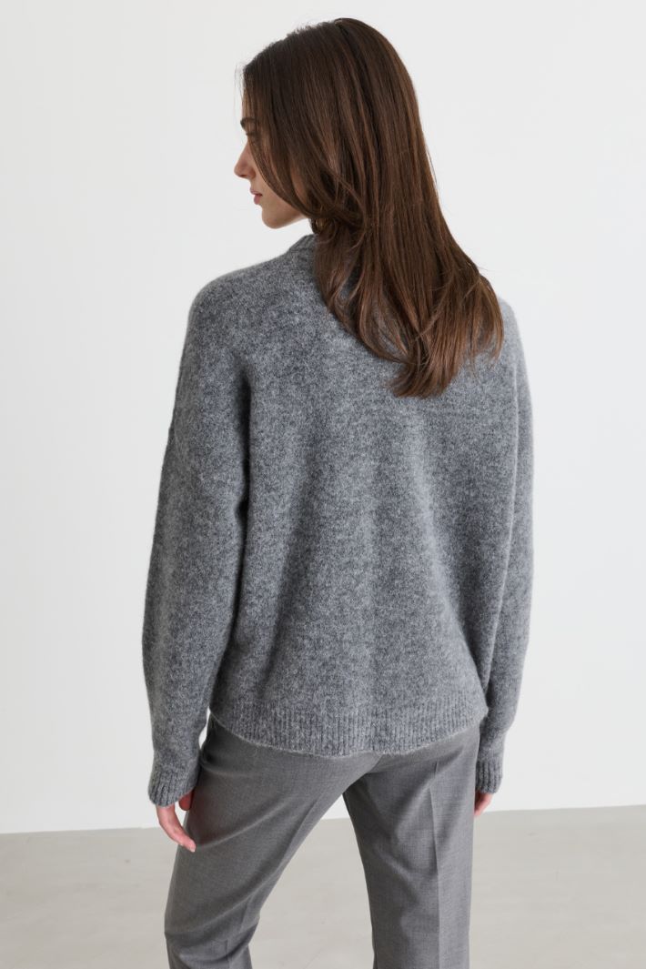 Colour-block jumper - GREY - Intrend - 4