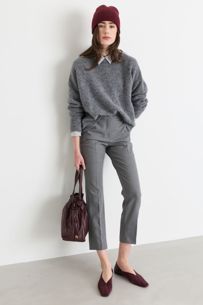 Colour-block jumper - GREY - Intrend