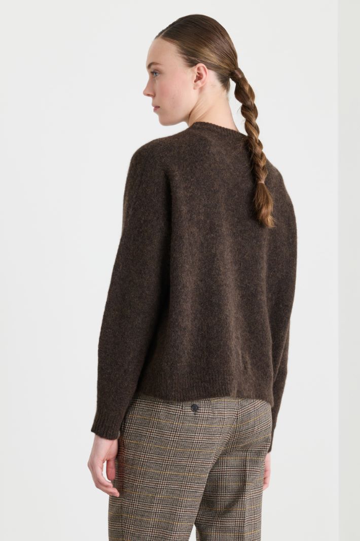 Colour-block jumper - BROWN - Intrend - 4