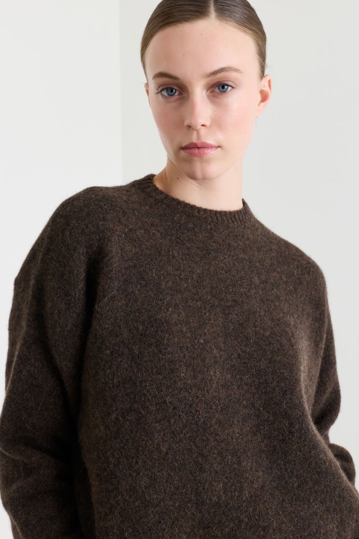 Colour-block jumper - BROWN - Intrend - 3