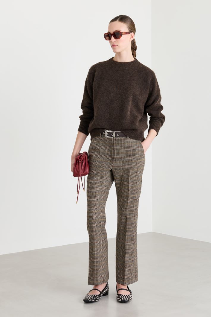Colour-block jumper - BROWN - Intrend