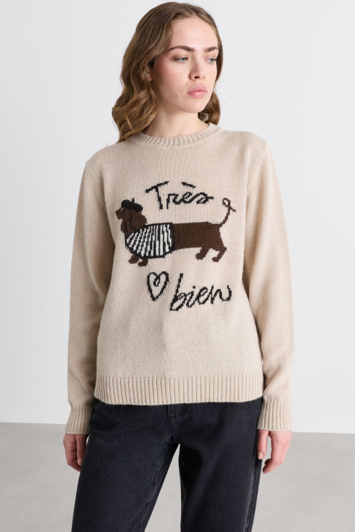 Intarsienpullover - BEIGE - Intrend - 2
