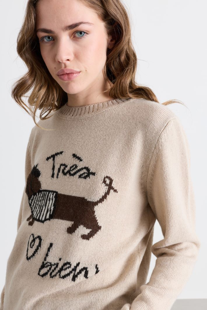 Intarsienpullover - BEIGE - Intrend - 3