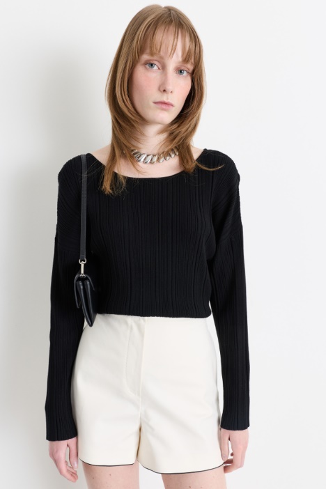 Slim-fit mixed-rib jumper - Intrend