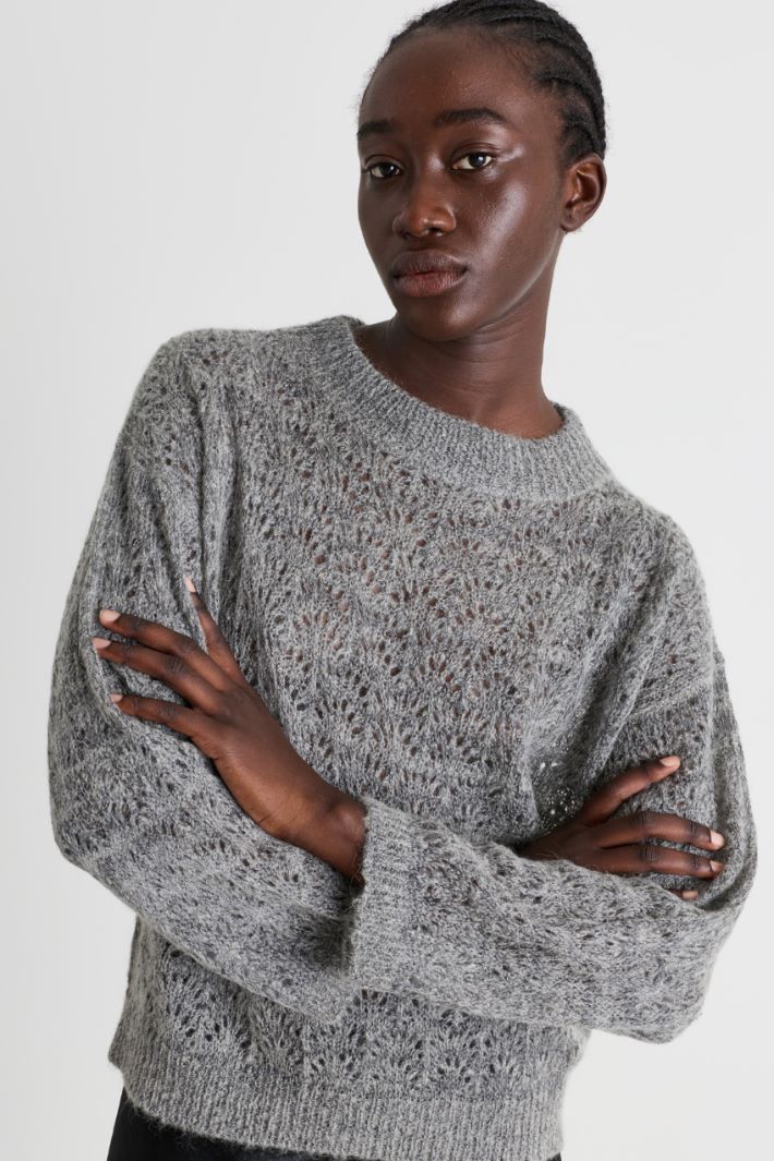 Maglia traforata - GRIGIO - Intrend - 3