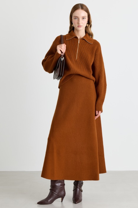 Maglia boxy con zip - Intrend