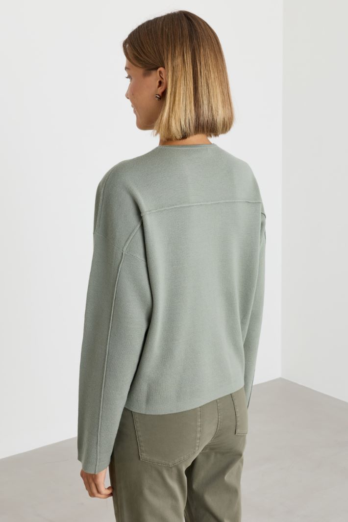 Maglia a spalla scesa - VERDE - Intrend - 4
