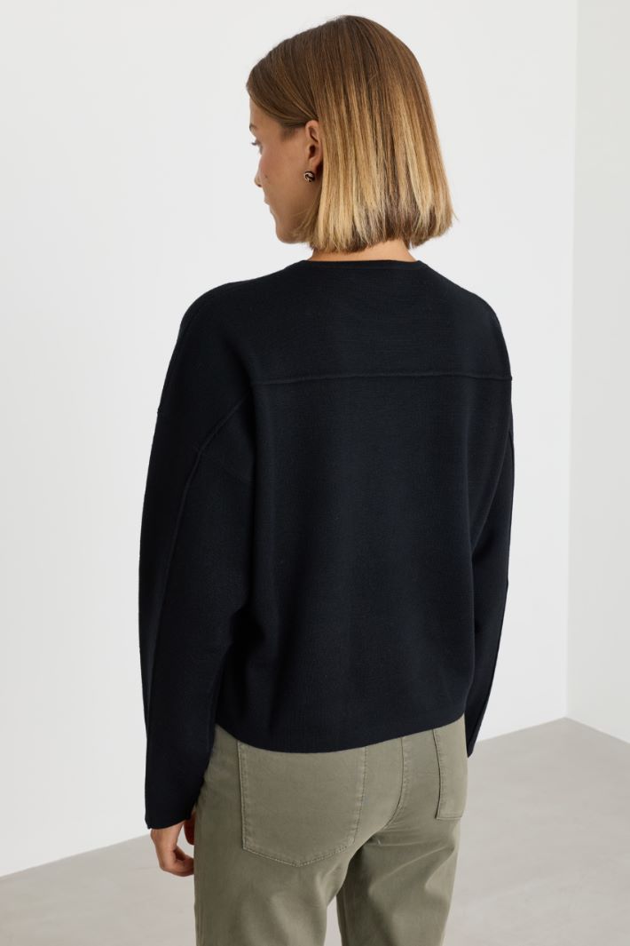 Maglia a spalla scesa - NERO - Intrend - 4