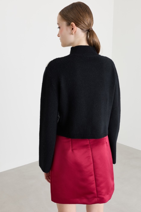 Maglia a intarsio con paillettes