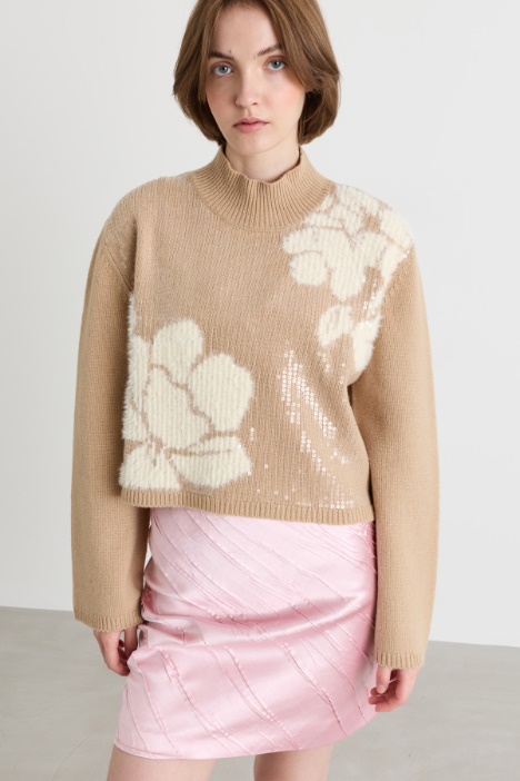 Pull à intarsia rehaussé de sequins - Intrend