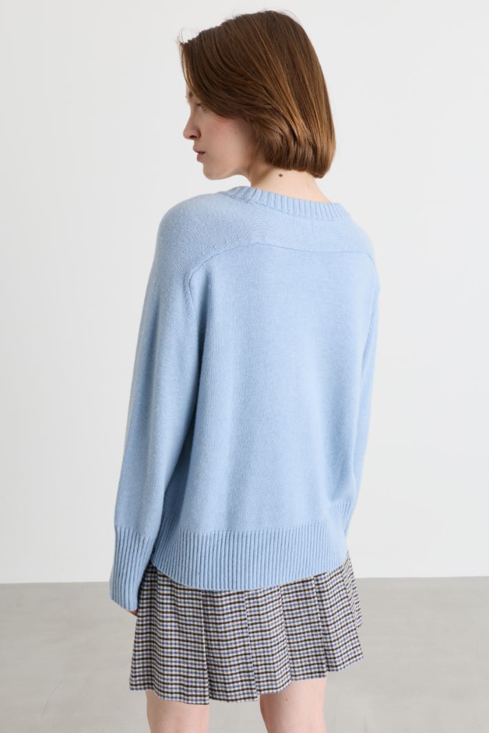 maglia con maniche raglan - AZZURRO - Intrend - 4
