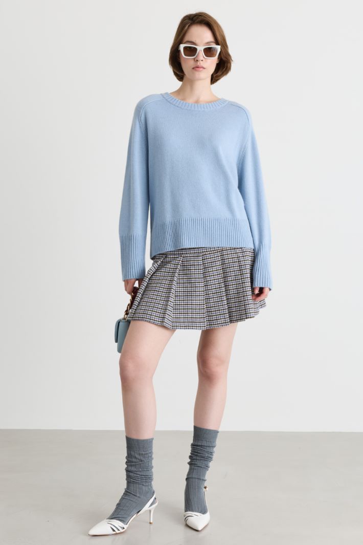 maglia con maniche raglan - AZZURRO - Intrend