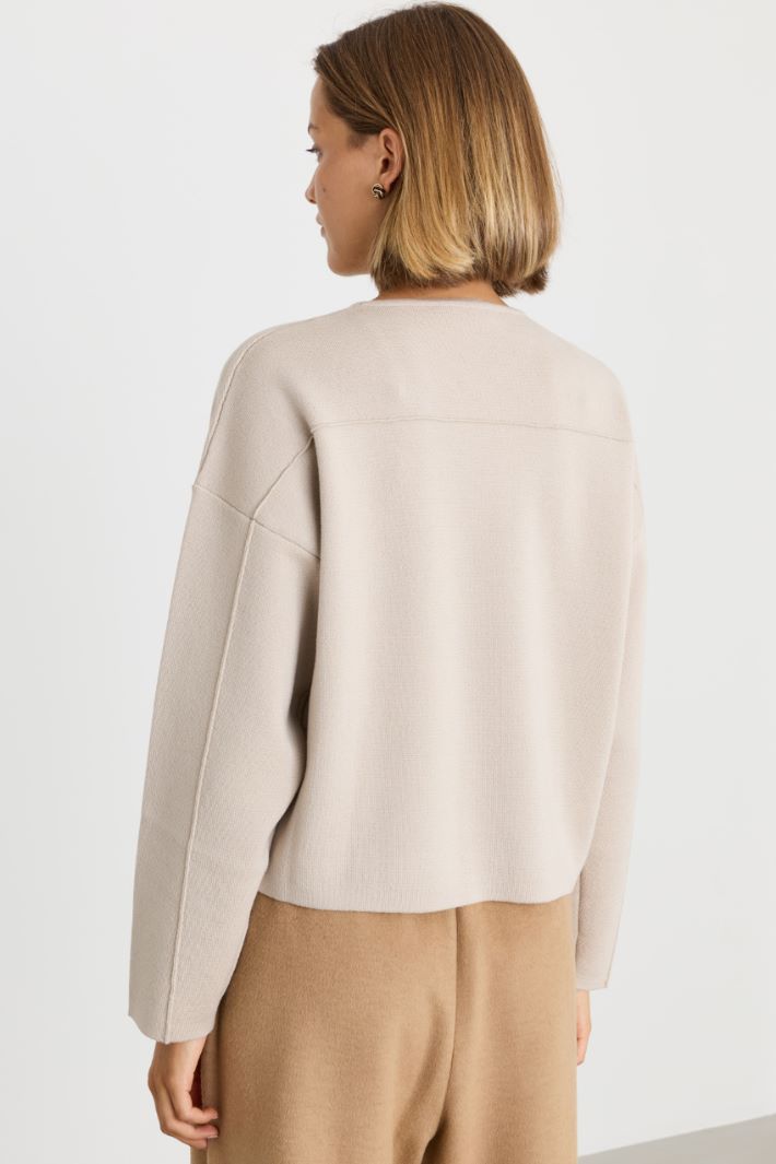 Maglia a spalla scesa - BEIGE - Intrend - 4