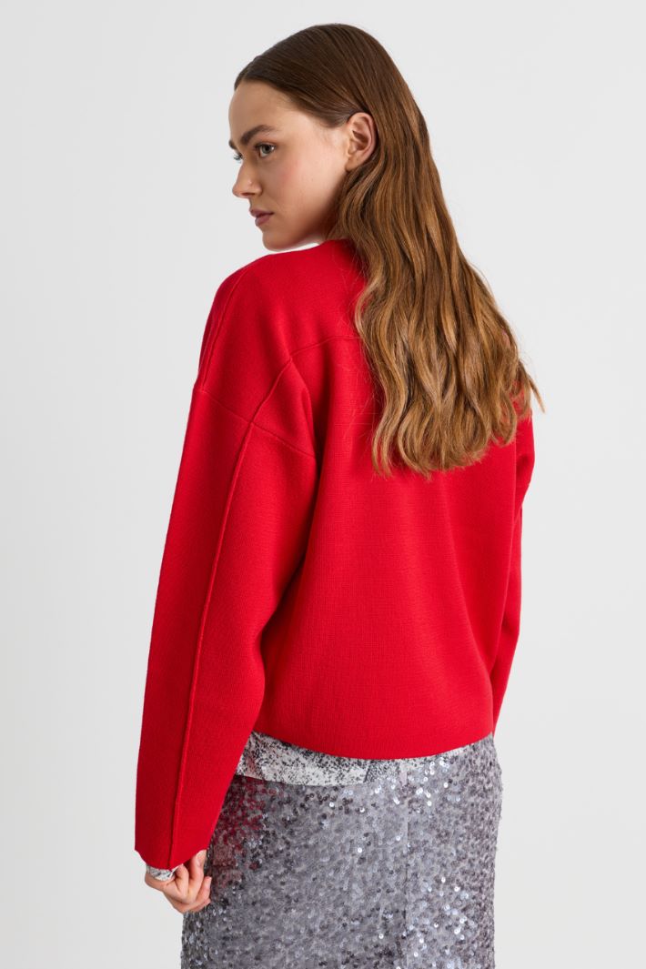 Maglia a spalla scesa - ROSSO - Intrend - 4