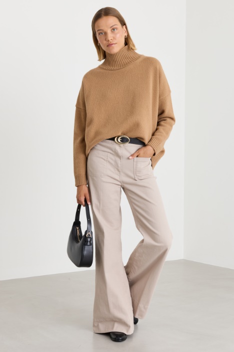 Maglia oversize con collo a cratere - Intrend