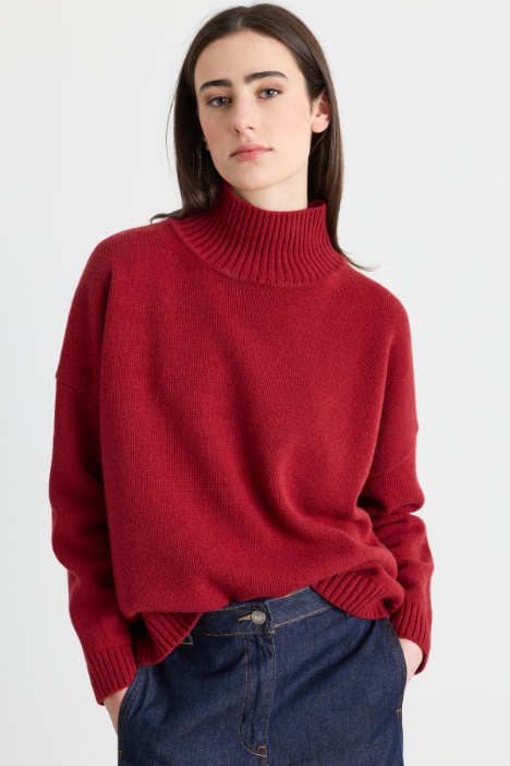 Oversized funnel-neck jumper - Intrend