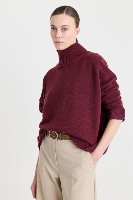Oversized funnel-neck jumper - Intrend