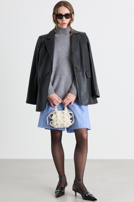Maglia oversize con collo a cratere - Intrend