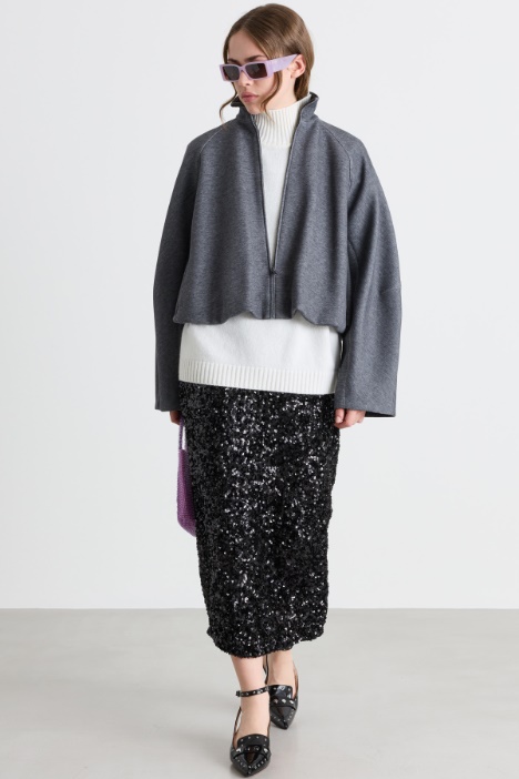 Maglia oversize con collo a cratere - Intrend