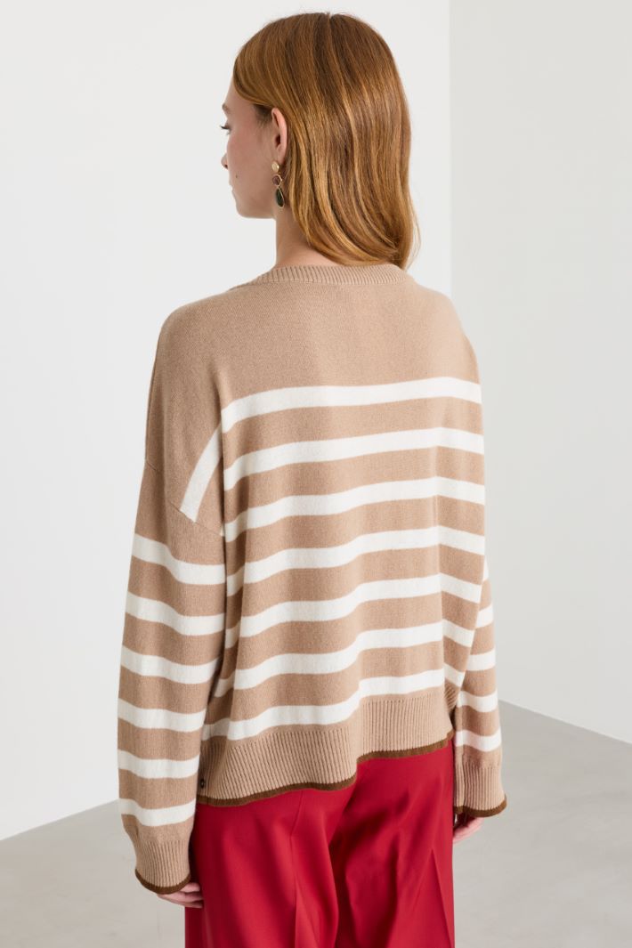 Maglia con dettagli a contrasto - CAMMELLO BIANCO - Intrend - 4