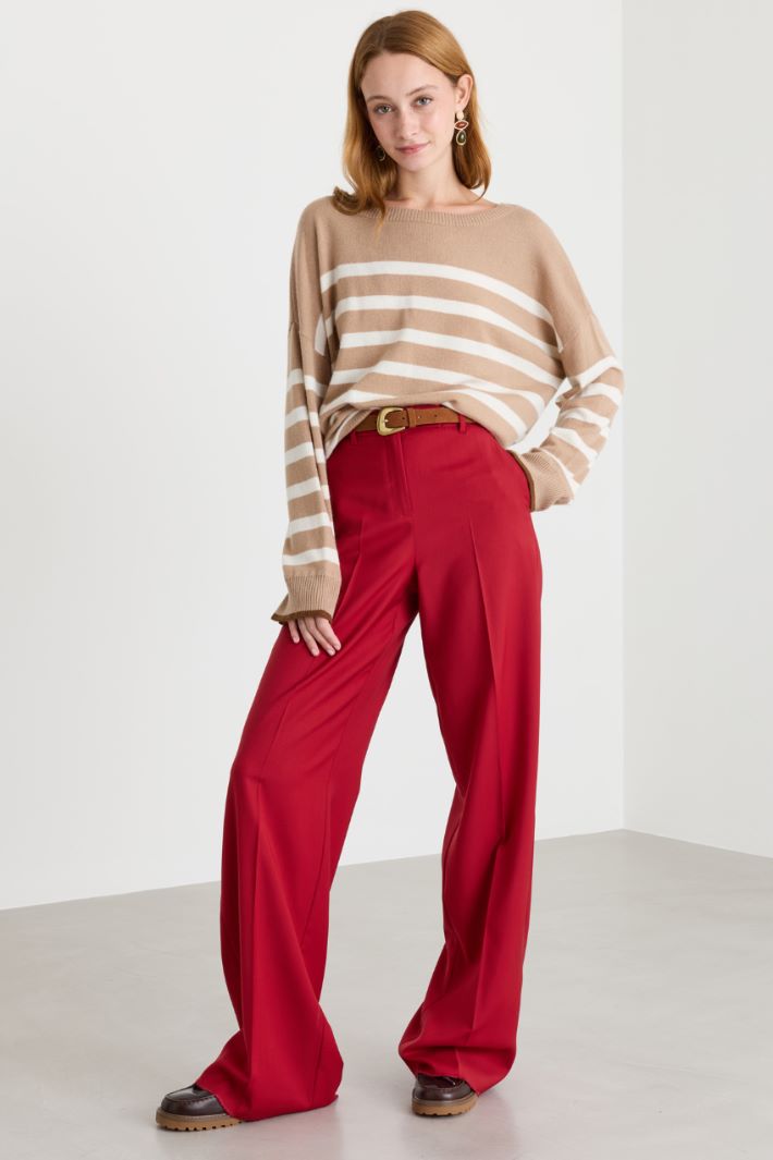 Maglia con dettagli a contrasto - CAMMELLO BIANCO - Intrend