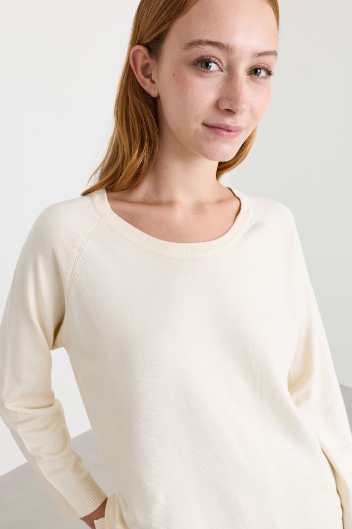 Maglia con manica raglan - BIANCO - Intrend - 3